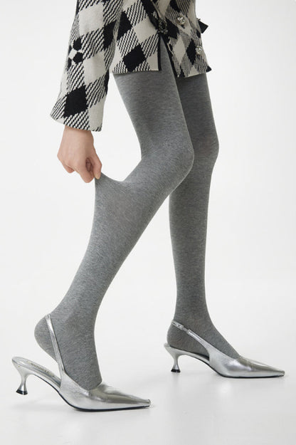 High Waist Knit Moisture Wicking Compression Tights