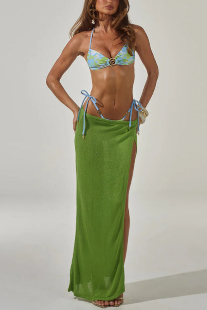 Elegant High-slit Casual Knitted Cover-up Maxi Skirt