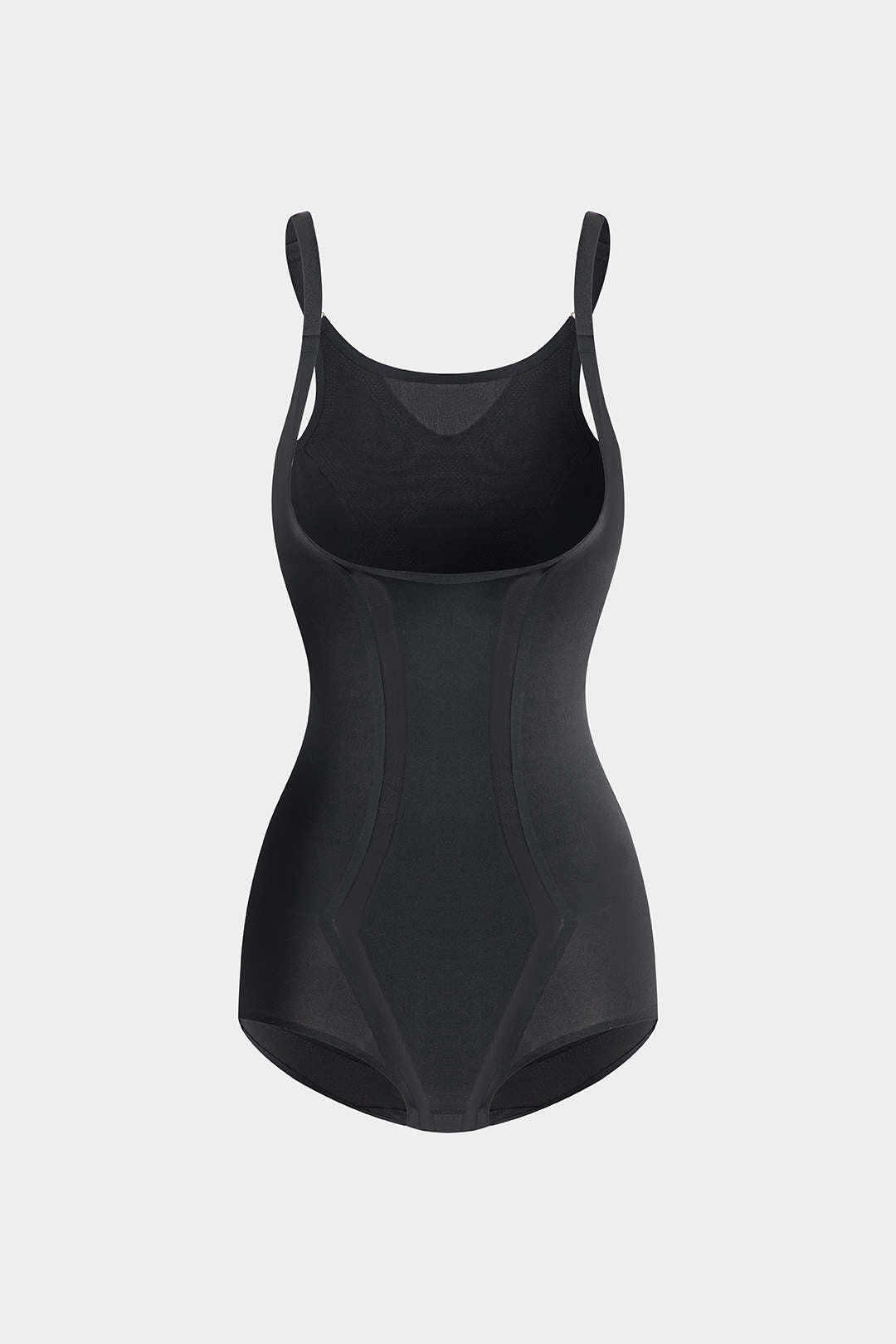 Faux Leather Bustier Slip Shapewear