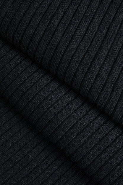 Solid Sweater Color Block Ruffle Dress