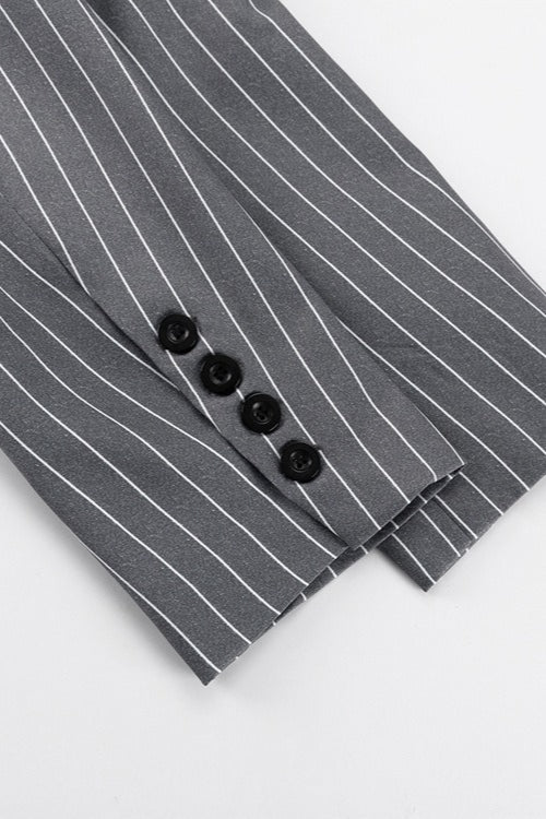 | Striped Suit Blazer Two Piece Set