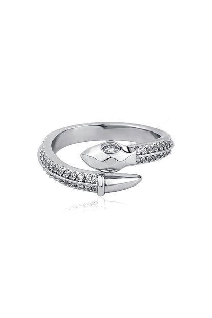 Exquisite Zircon Unique Shape Open Ring