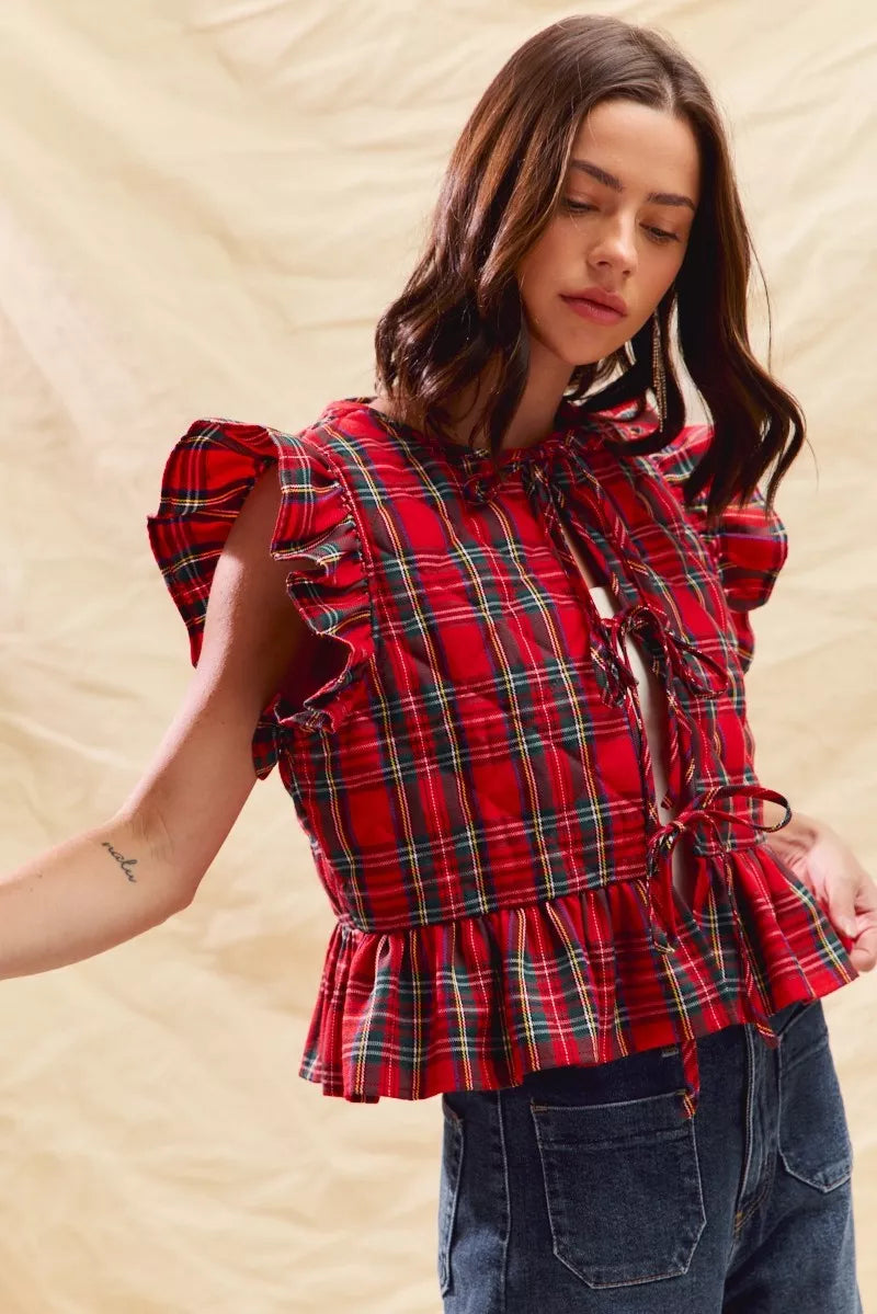Holly Plaid Vest