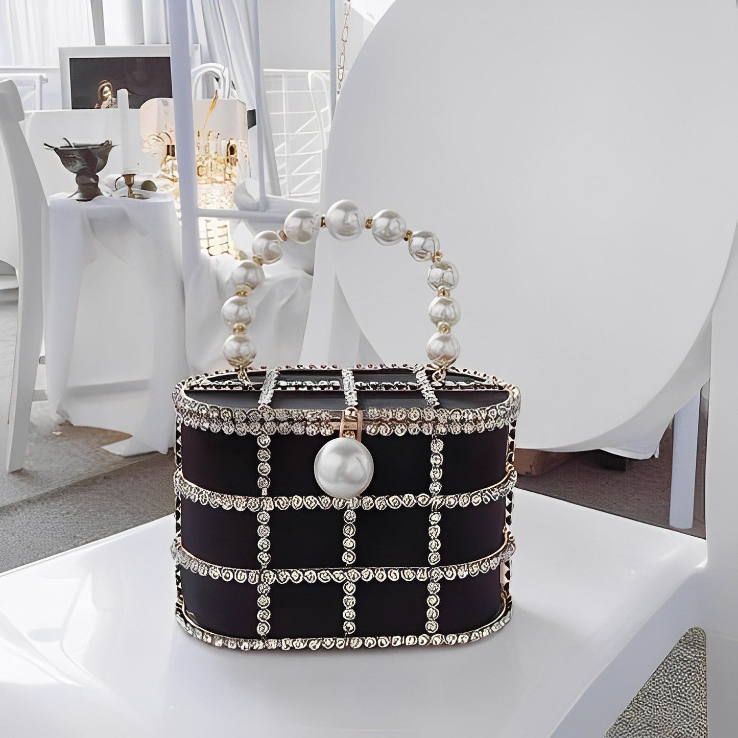 Pearl Bucket Handbag by Grace