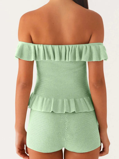 Hannah Knit ruffle Set