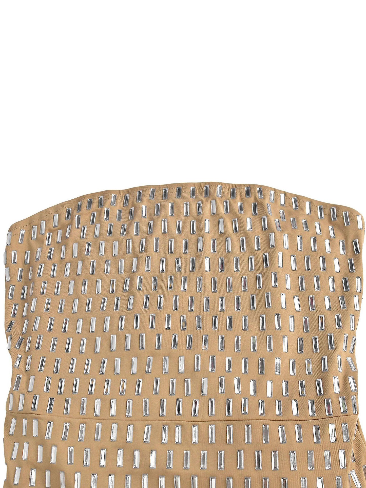 Shiny Tube Top Slim-Fit Maxi Dress