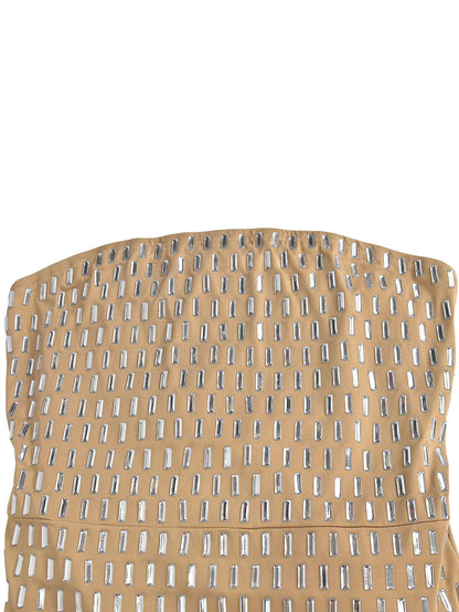 Shiny Tube Top Slim-Fit Maxi Dress