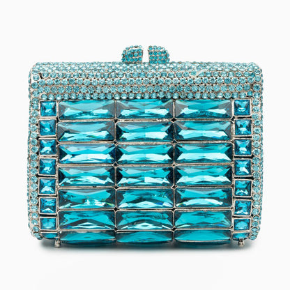 Sky Blue Victoria Crystals Clutch