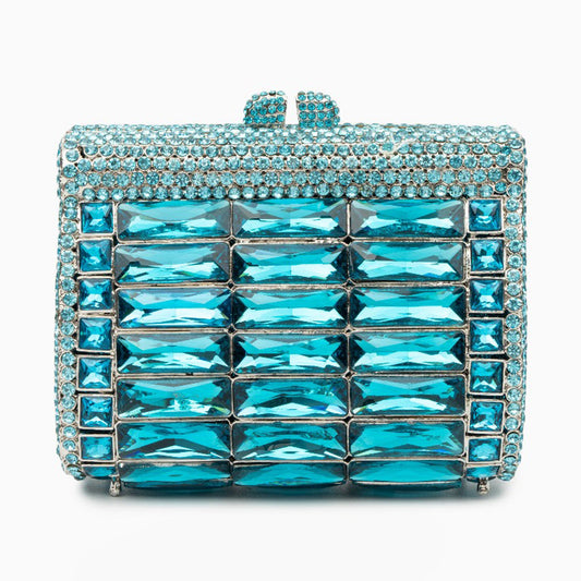 Sky Blue Victoria Crystals Clutch