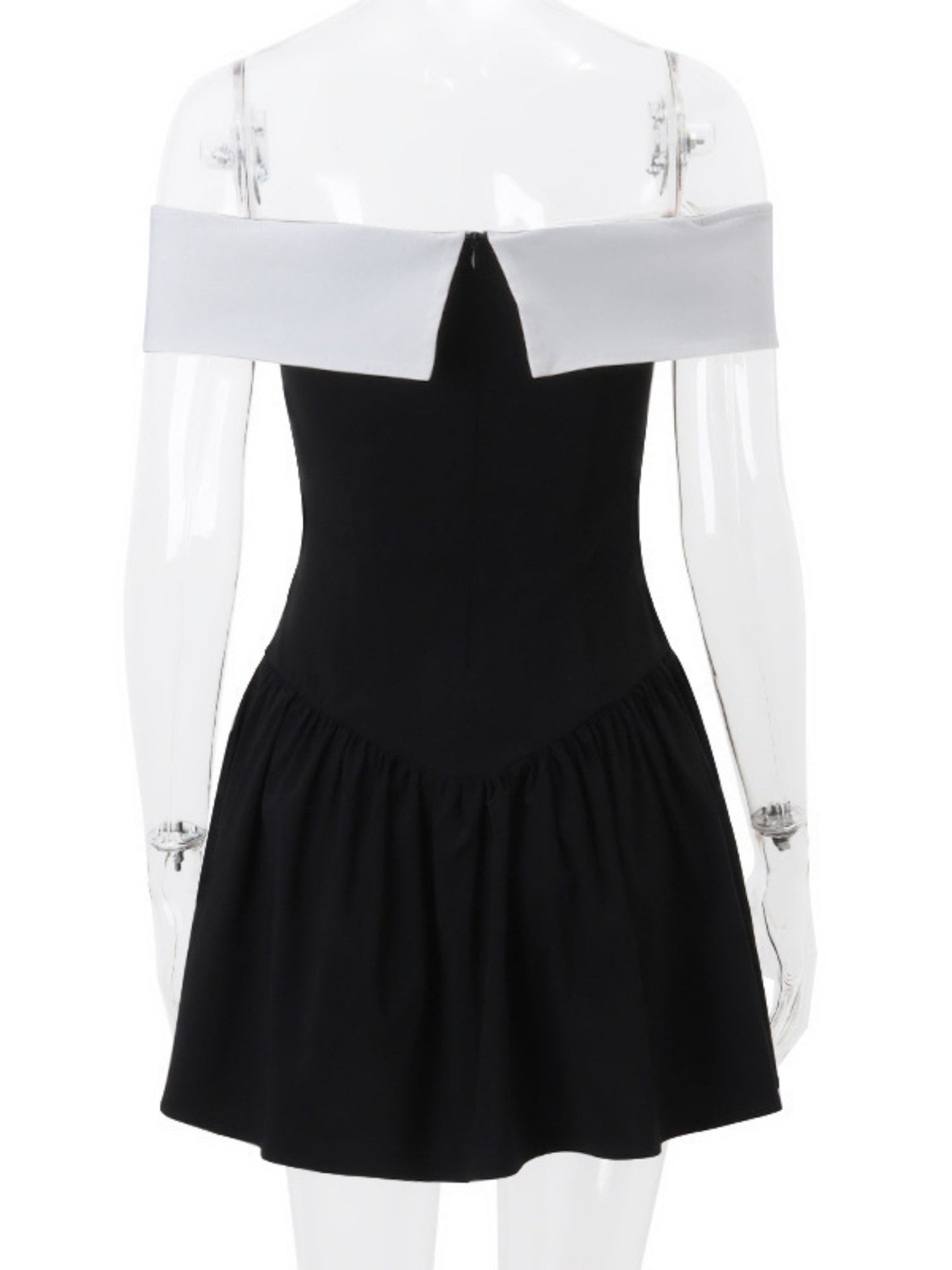 Off-shoulder Bow Waist Tie Short Sleeves Mini&Short Dresses