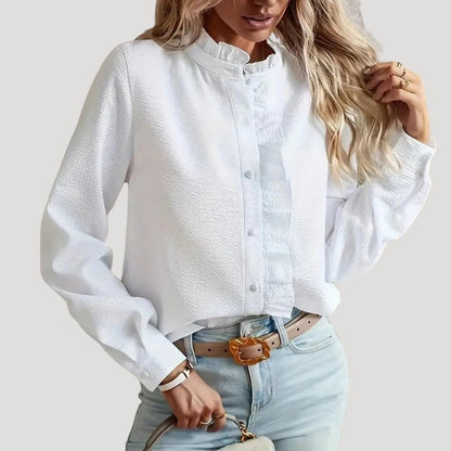 | Long Sleeve Button Front Blouse