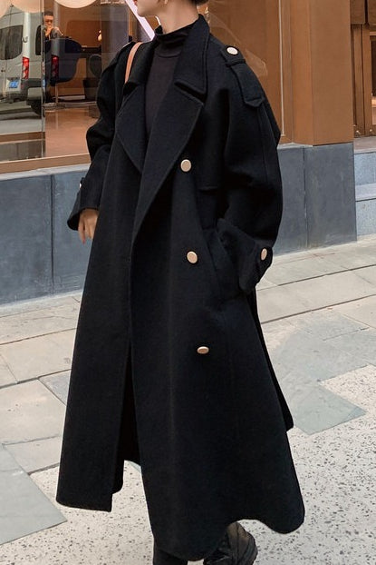 Oversized Double Breasted Overcoat