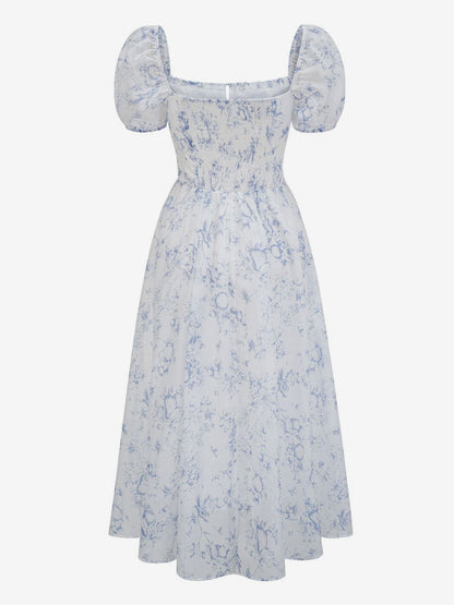 Convertible Dress Floral Lace Up Backless Summer Casual Midi Dresses