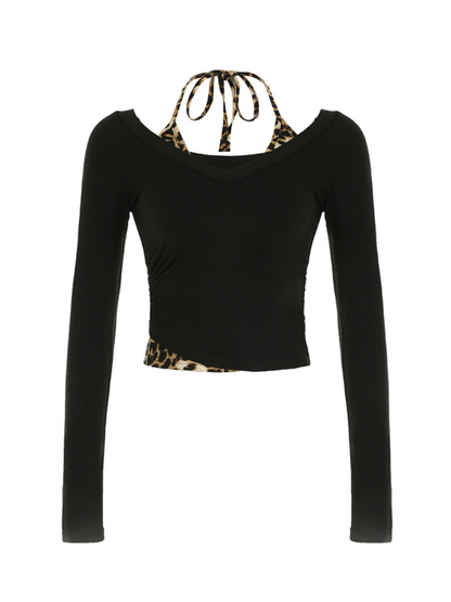 Carli Leopard Print Halter Top
