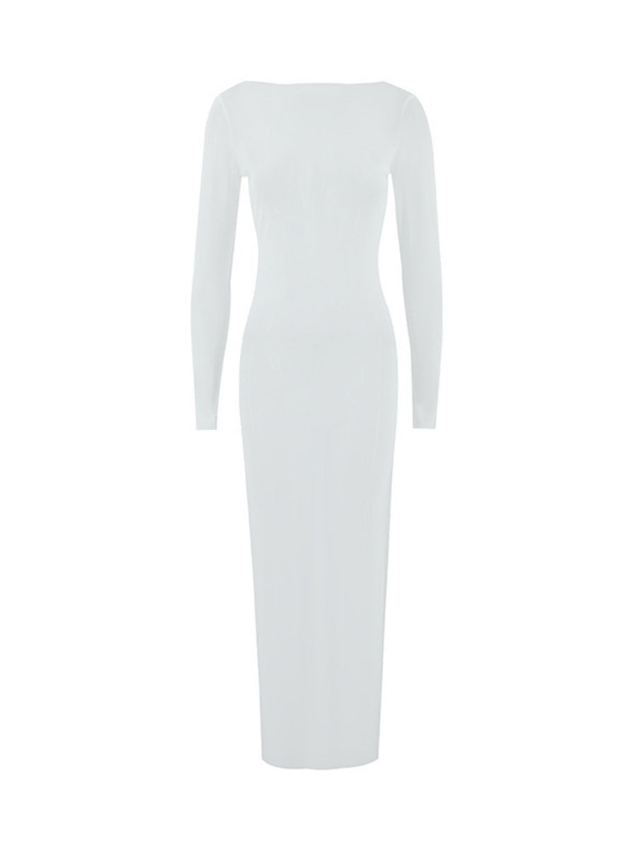 Mesh See-through Off Shoulder Sexy Maxi Dresses