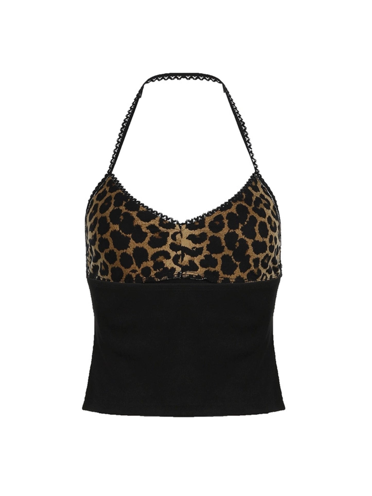 Gia Leopard Halter Bustier Top