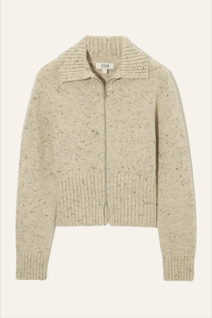 Casual Wool Blend Short Cardigan