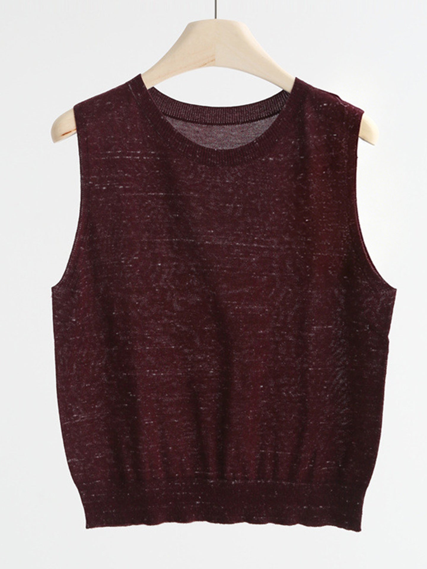 Soft And Cozy Fine Wool Basic Solid Color T-shirt