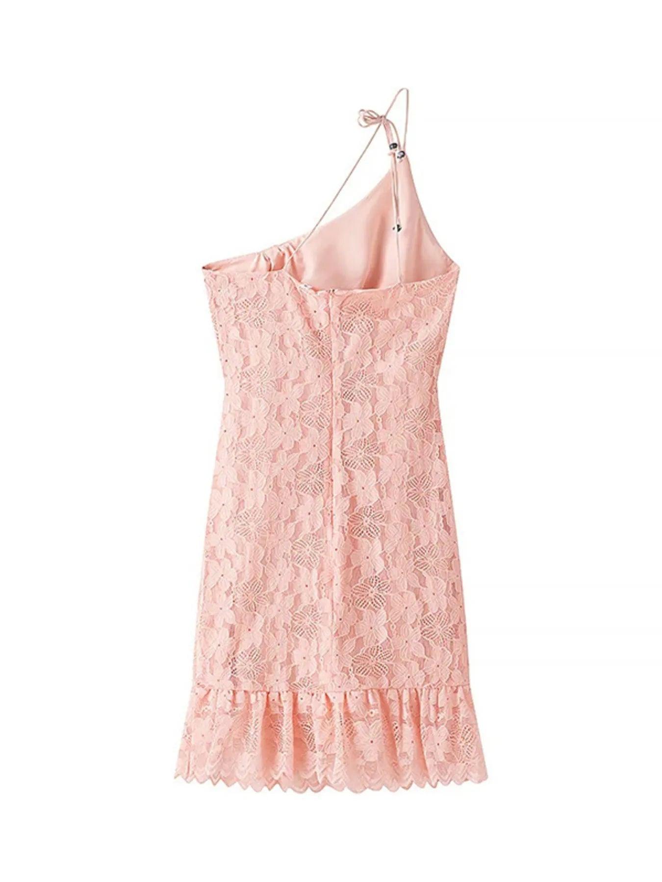 Pink Lace Mini Dress