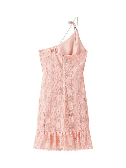 Pink Lace Mini Dress