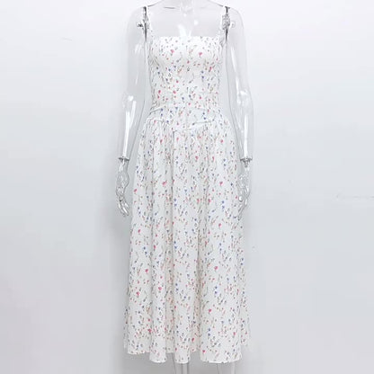 Corset Dress Mini Floral Ultra Spaghetti Strap Backless Party Midi Dresses