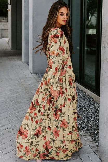 bohemian wild lotus maxi dress
