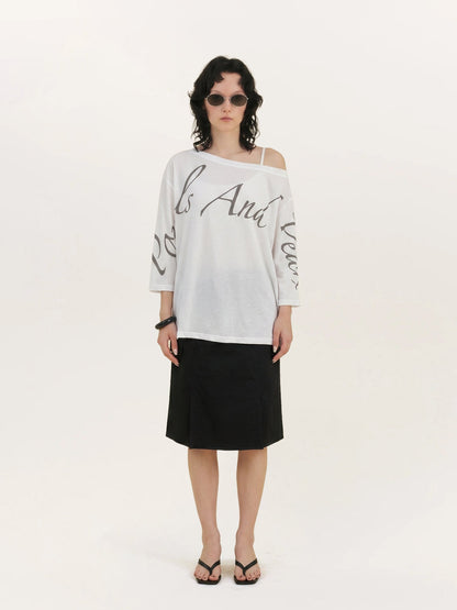 Creative Asymmetrical Print Top