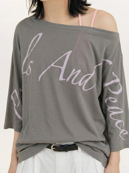 Creative Asymmetrical Print Top
