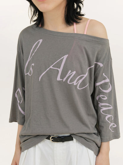 Creative Asymmetrical Print Top