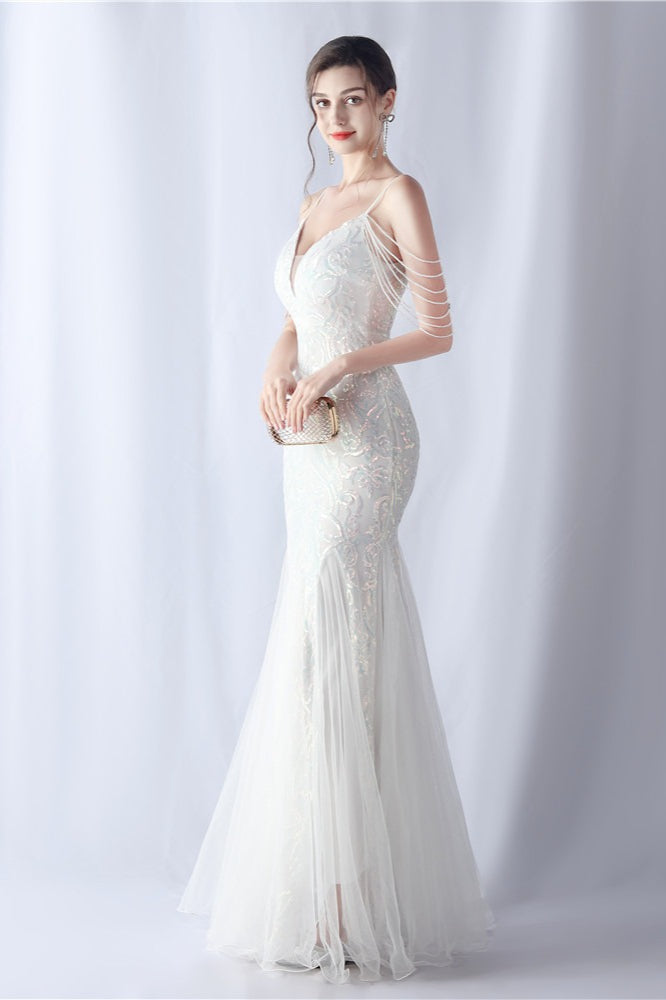 | Beaded Mesh Maxi Dress