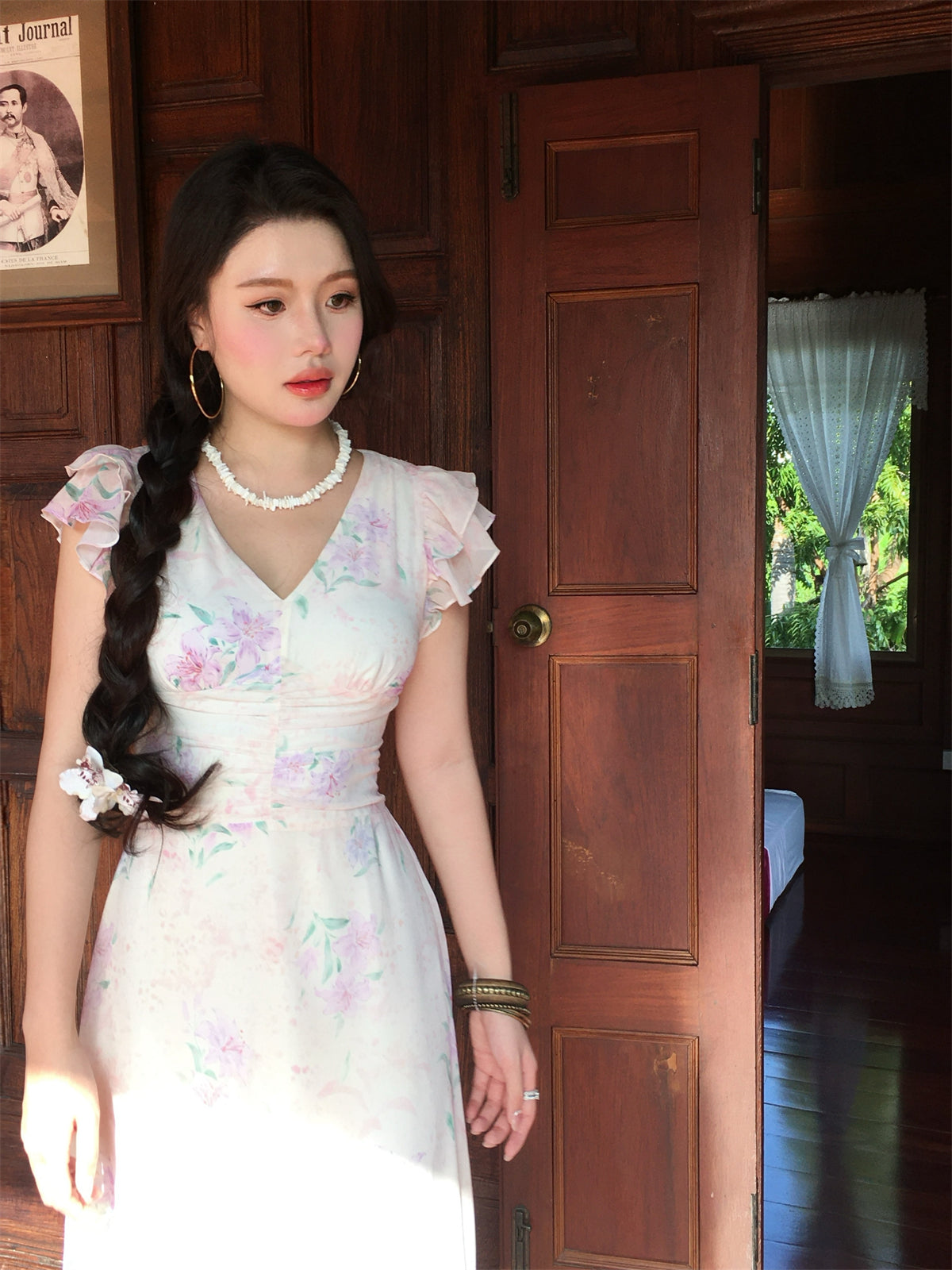 French Romantic Floral Maxi Dress – Elegant Long Gown for Spring   gunne sax vintage dress