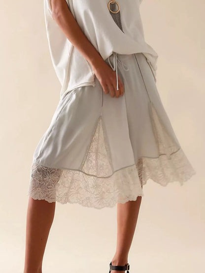 Teddi Drawstring Lace Shorts
