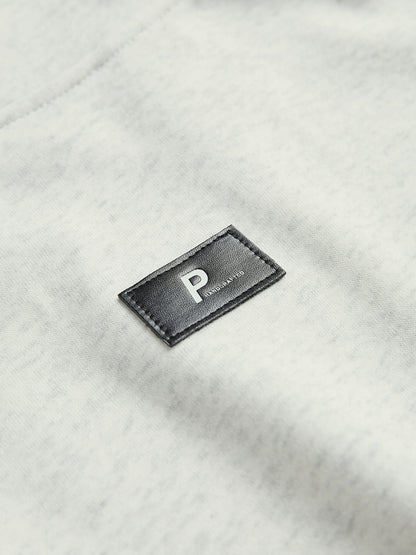 Letter Label Embellished V Neck Oversized Hoodie