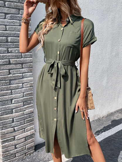 Shirt Hunter Short Sleeves Midi Dress
