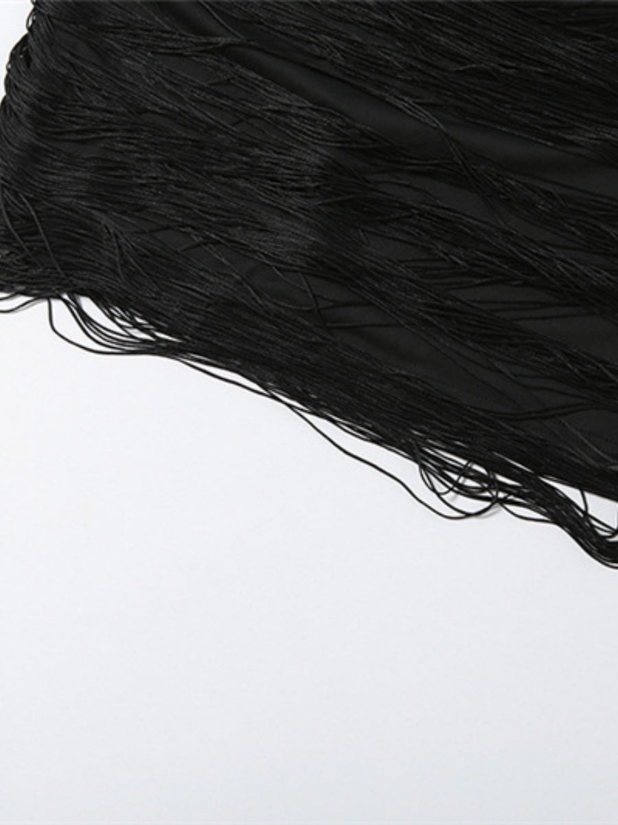 Tassel V-neck Halter Hip-hugging Mini&Short Dresses