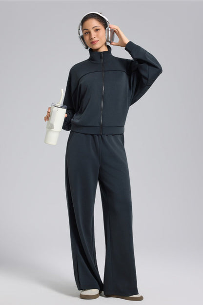 Zip Cardigan Loose Athletic Outdoor Yoga Long Sleeve Jacket
