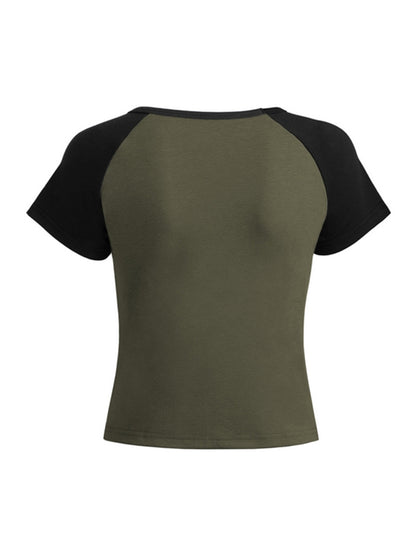 Retro Abstract Print Short Sleeve Tee