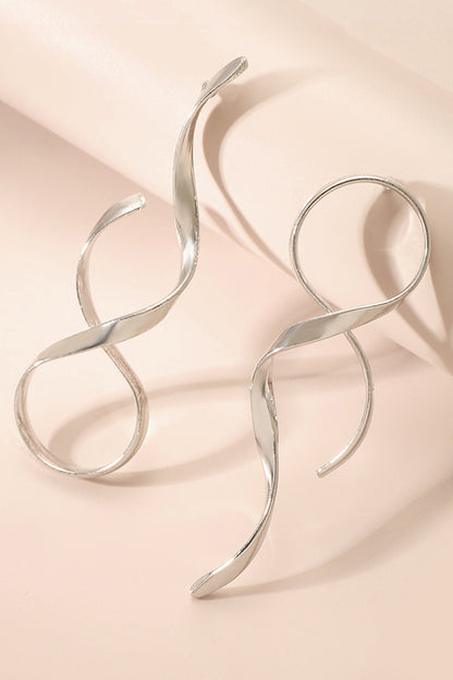 Simple Geometric Wrap Asymmetrical Earrings
