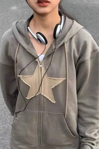 Star Colorblock Fleece Hoodie