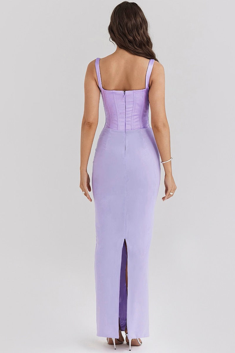 Spaghetti Strap Slit Party Dress