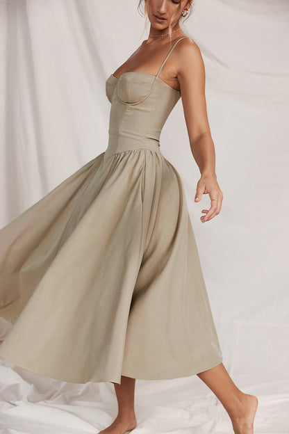Sleeveless Corset Fit Midi Dress(BUY 2 FREE SHIPPING)