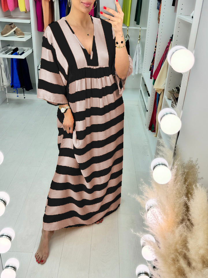 Stripe Loose Maxi Dress