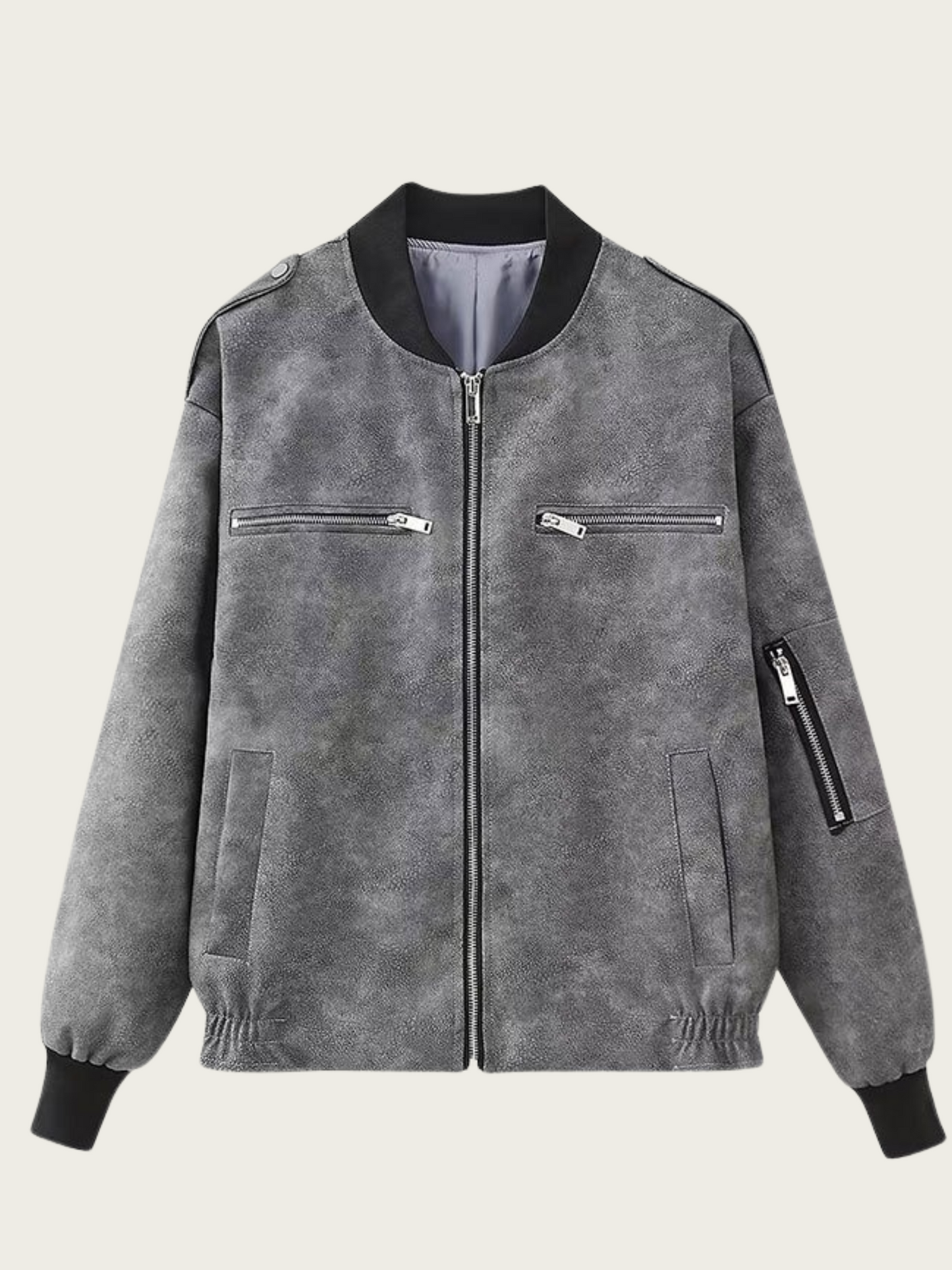 Martina Distressed Aviator Jacket
