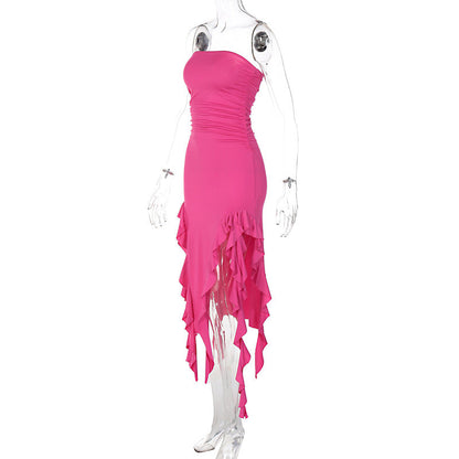 Aliza Mini Dress - Rose Red