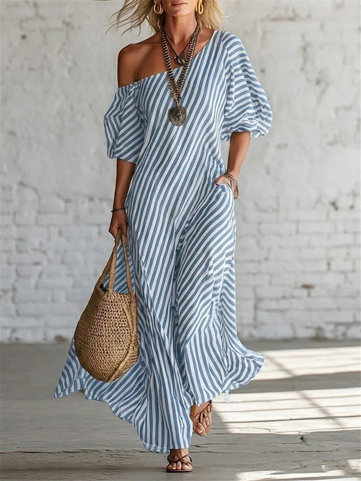Simple Solid Color Patchwork Dress