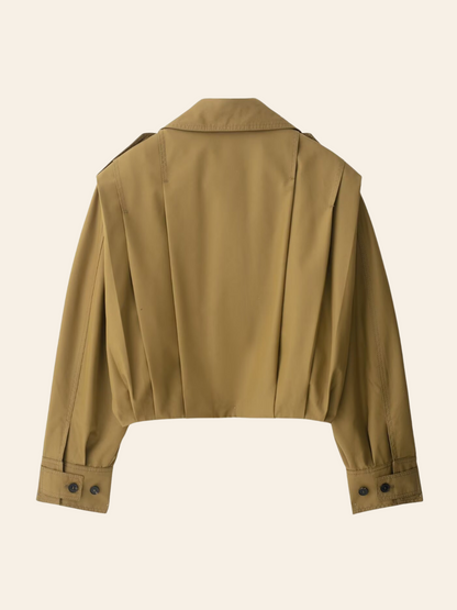 Cierra Pleated Cropped Windbreaker