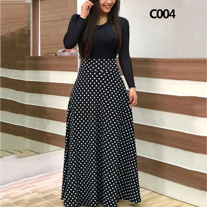 Boho Floral Long Sleeve Maxi Dress for Women