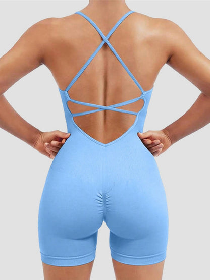 Seamless Quick-drying Beautiful Back And Lifted Buttocks Exercise And Fitness Yoga Jumpsuits&Bodysuits