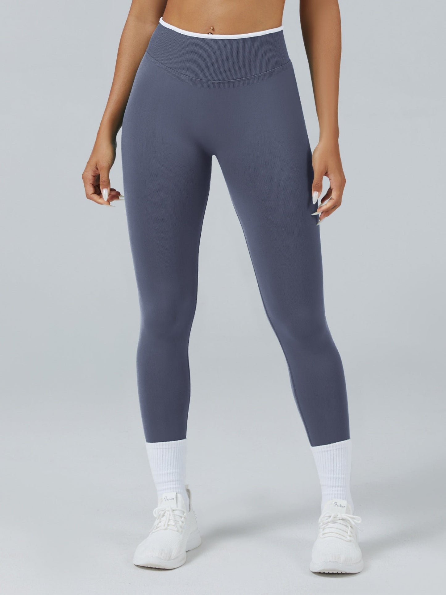 Color Matching Seamless High-waisted Hip Lift Exercise Yoga Pants