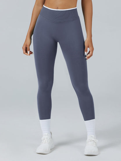 Color Matching Seamless High-waisted Hip Lift Exercise Yoga Pants